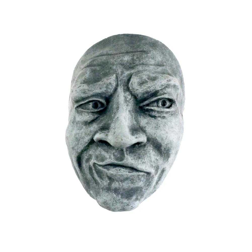 Cement Skeptical Face in Gray