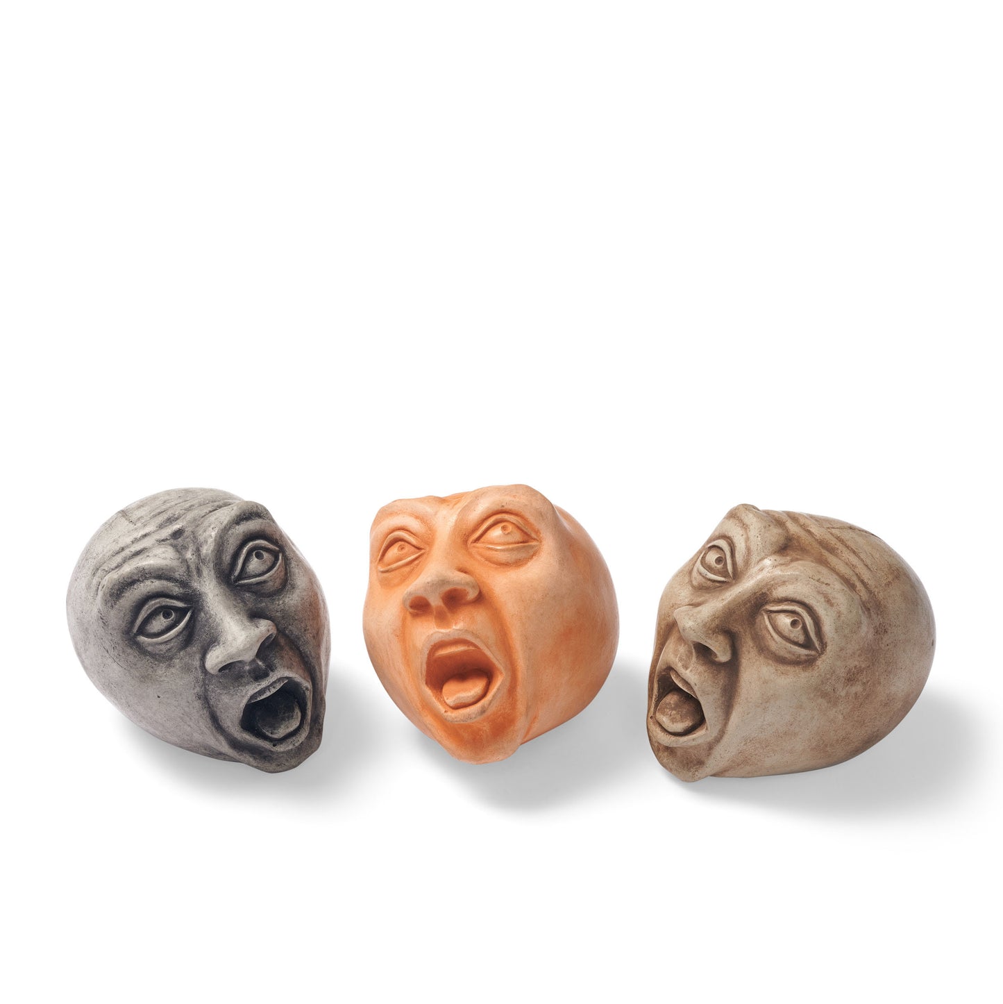 panicking head sculpture