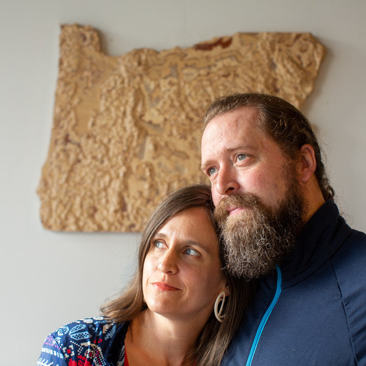 Olander Earthworks founders in their Portland studio