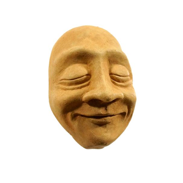 Wall-Hanging Decor | Cement Sculpture | Bliss Face in Mustard