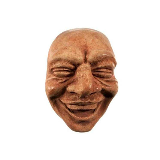 Wall-Hanging | Concrete Art | Laughing Face | Brown