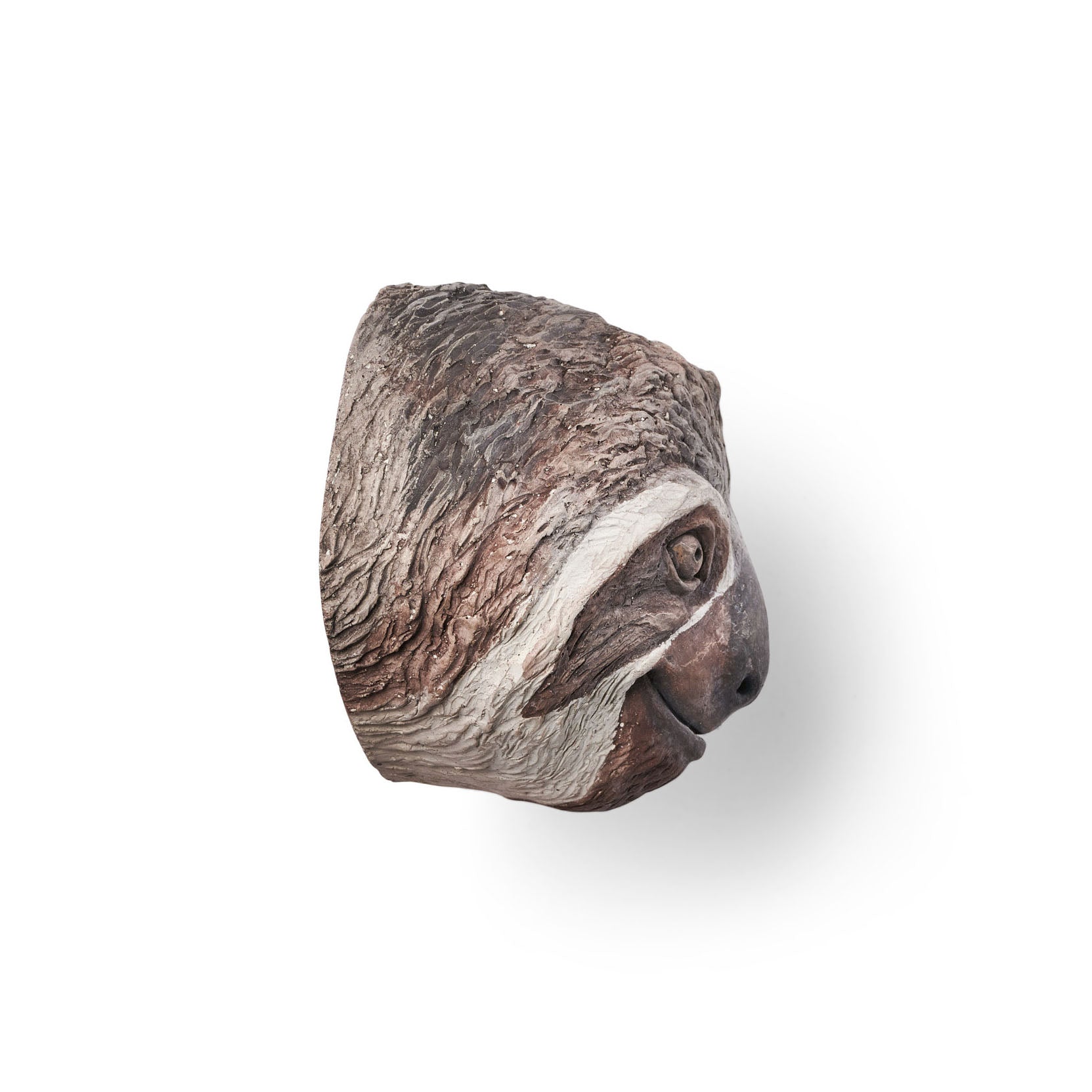 wall-hanging-concrete-sloth-head-side-view